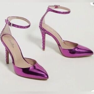 Charles David Fuchsia Metallic Heels